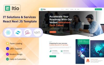 Itio - IT Solutions and Services React Tailwind CSS  Template