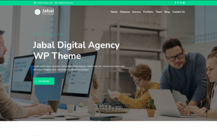 Jabal - Digital Agency One page WordPress Theme