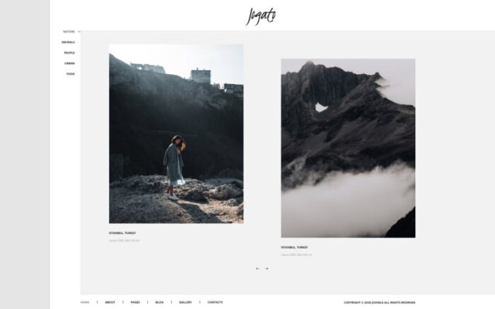 Jogato - Photographer Portfolio Joomla Template