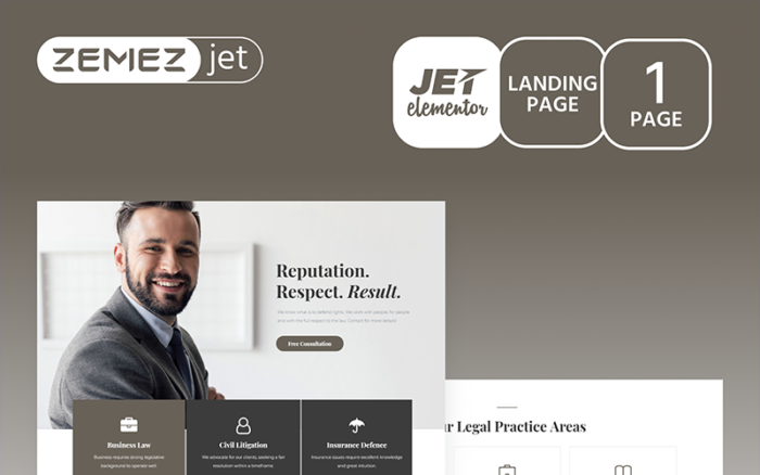 Juristos - Lawyer Jet Elementor Template