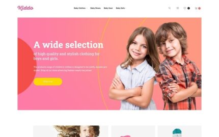 Kids Clothing Mobile-Optimized Magento Theme