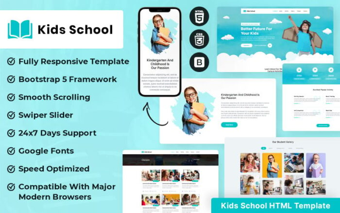 Kids School HTML Template