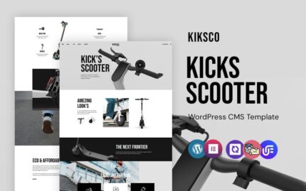 Kiksco - Electric Kicks Scooter WordPress Elementor Theme