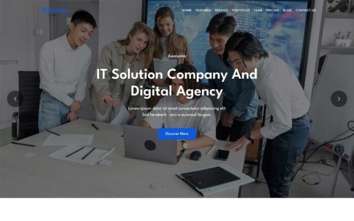 Kirana - IT Solution Landing Page WordPress Theme