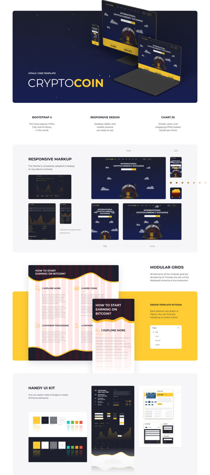 CryptoCoin — Cryptocurrency HTML5 / Bootstrap 4 / Responsive Landing Page Template - Features Image 1