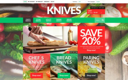 Knives Online Store Magento Theme