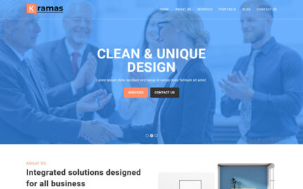 Kramas is a One Page Business HTML5 Template