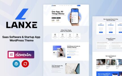 Lanxe - SaaS Software and Startup Apps WordPress theme