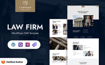 Lawrom - Law Firm WordPress Elementor Theme