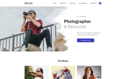 Lee - Photographer Portfolio Minimal HTML5 Landing Page Template