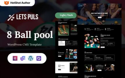 Lets Puls - Billiard Club WordPress Elementor Theme