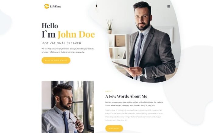 LifeTime - Motivational Speaker Clean Multipage HTML5 Website Template