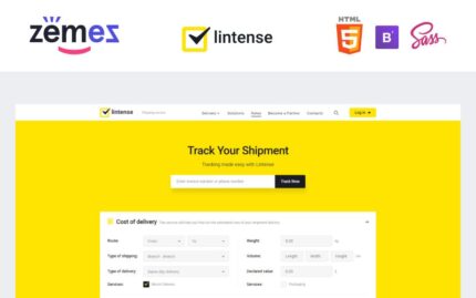 Lintense Transportation - Logistics Company Landing Page Template