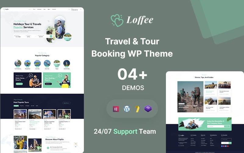 Loffee - Travel & Tour Booking Agency WordPress Theme