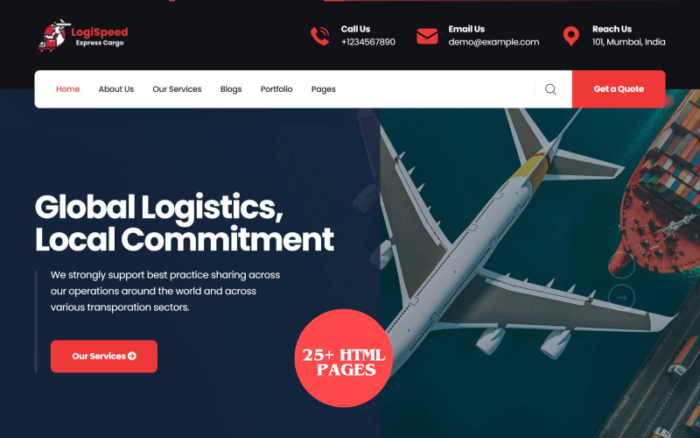 LogiSpeed - Transportaion Html Responsive Template