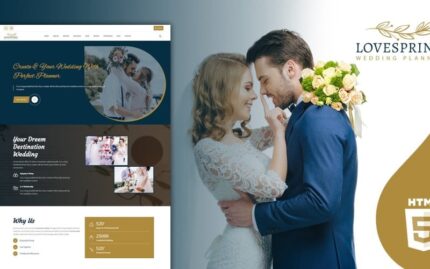 Lovespring Wedding Planner Landing Page Template