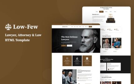 Lowfew – Lawyer,  Attorney & Law Office Website Template