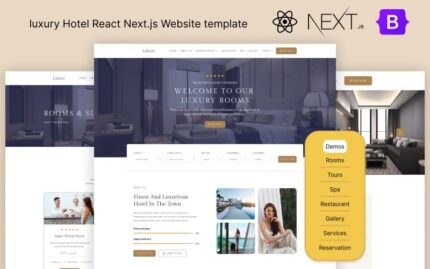 Luhort - luxury Hotel React Next.js Website Template