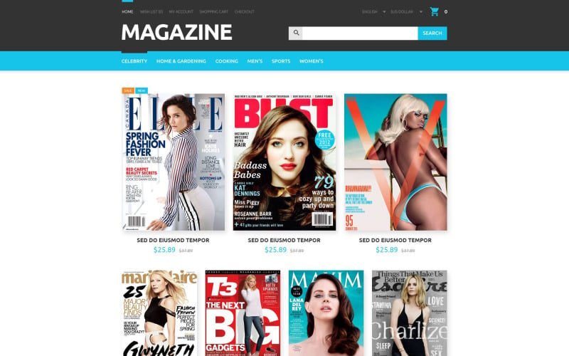 Magazines Store OpenCart Template