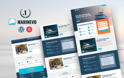 Marinevo – Boat and Yacht Repair Elementor Landing Page