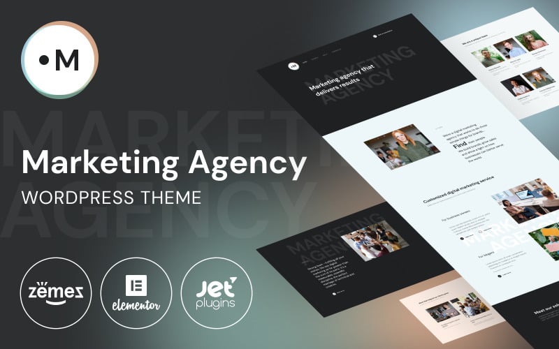 Marketing Agency -  Website Template for marketing services WordPress Theme