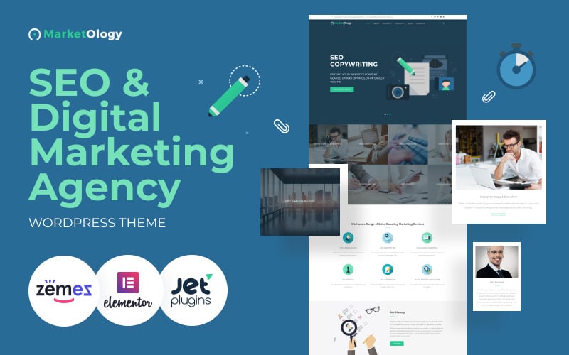 MarketOlogy - SEO and Marketing Agency Responsive WordPress Theme