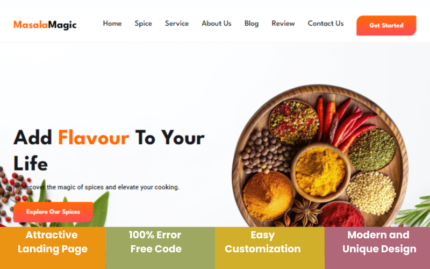 MasalaMagic- Spice Website Template