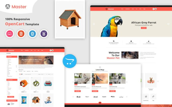 Master - Pet OpenCart Template