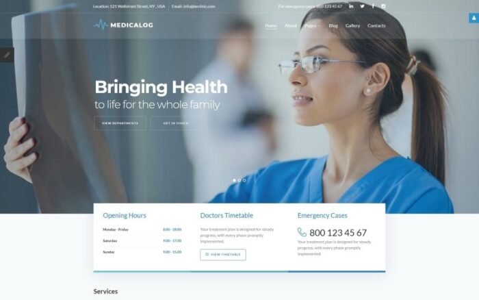 Medicalog - Efficient Medical Center Joomla Template