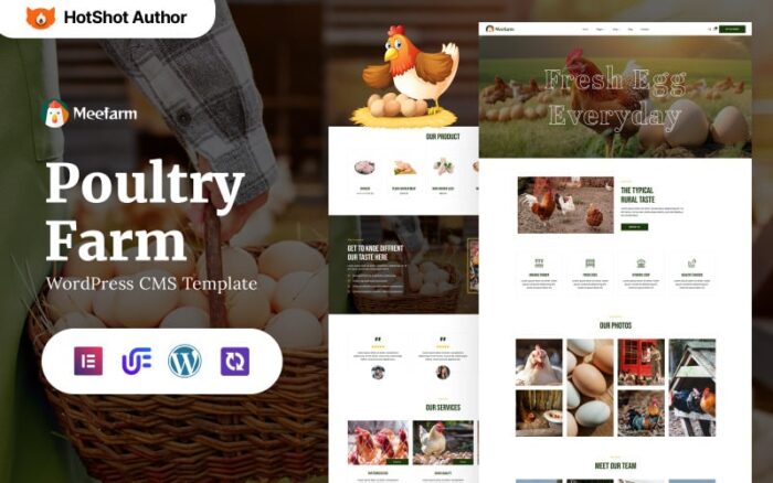 Meefarm - Poultry Farm And Agriculture WordPress Elementor Theme