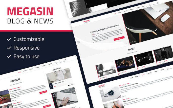 Megasin - Blog, Magazine, News WordPress Theme