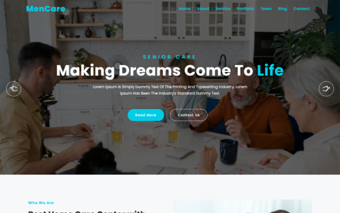 Mencare Retirement Planning Responsive HTML5 Template