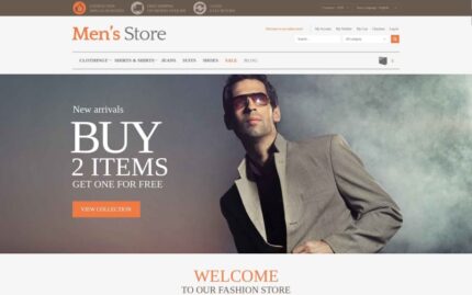 Men's Clothing Style Magento Theme