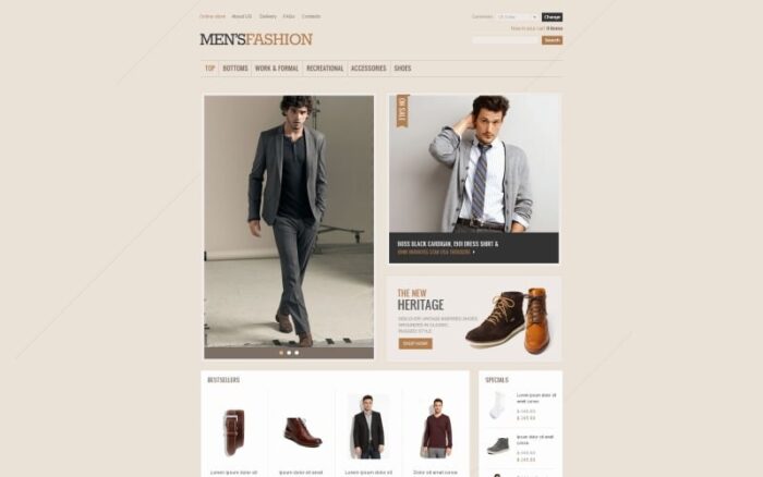 Men's Fashion VirtueMart Template