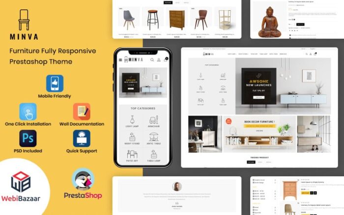 Minva - Furniture PrestaShop Template