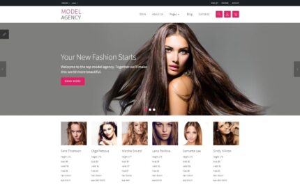 Model agency + VM Joomla Template