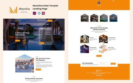 Moonline Hotel - Hotel Services Ready to Use Elementor Template