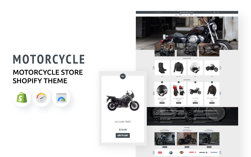 Motorcycle Store and Bikes eCommerce Shopify Theme