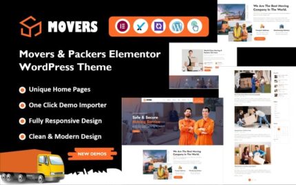 Movers Packers - Logistics Transportation Elementor WordPress Theme