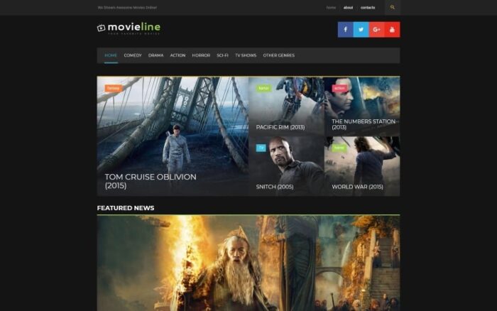 MovieLine - Online Cinema WordPress Theme