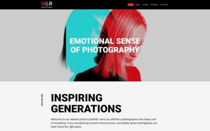 M&R - Accurate Personal Photographer Page Joomla Template