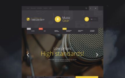 Music Gear Store Magento Theme