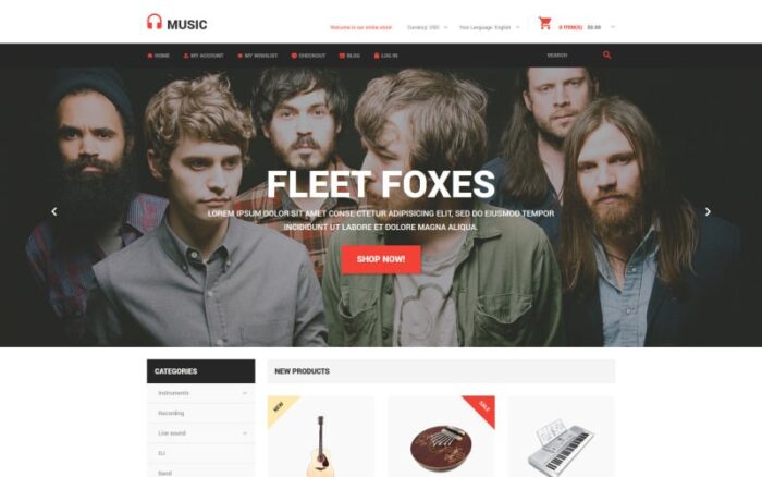 Music Store Magento Theme