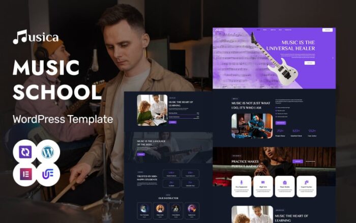 Musica - Music School And Performance Training WordPress Elementor Theme