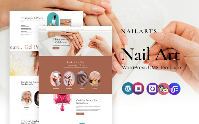 Nailart - Nail Polish And Remover WordPress Elementor Theme