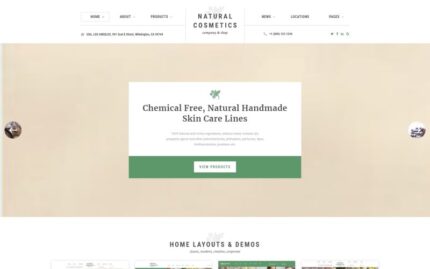 Natural Cosmetics - Cosmetics Store Multipage Website Template