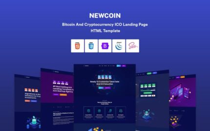 Newcoin - Bitcoin And Cryptocurrency ICO HTML Template