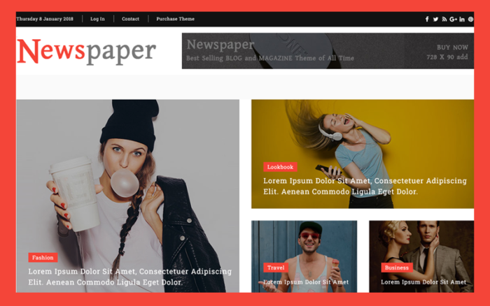 Newspaper Blog  & Magazine HTML5 Template