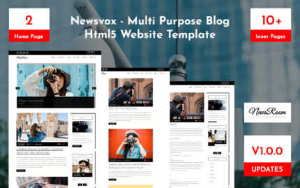 Newsvox -  Multi Purpose Blog Html5 Website Template