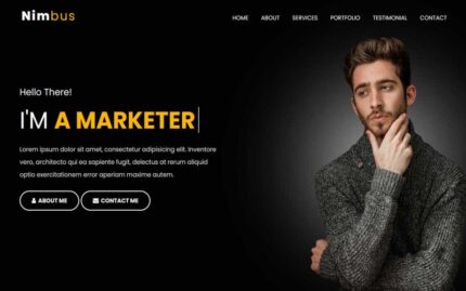 Nimbus - Personal Portfolio HTML Landing Page Template